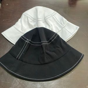 Set of Black & White Bucket Hats